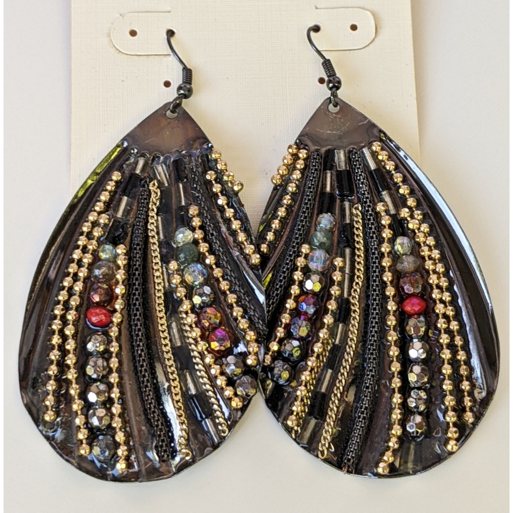 NWT - MACY'S Beaded Statement Earrings